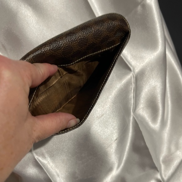 Celine - RARE!! Kisslock Macadam Brown Long Wallet - Picture 9 of 15